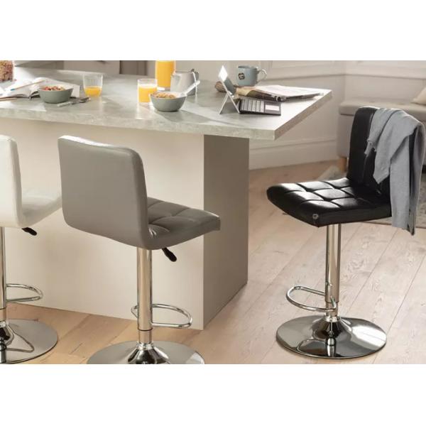 Quality Upholstery Swivel Adjustable Height Bar Stool Polished For Kitchen for sale