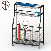 China 3 Tier Metal Sporting Goods Storage Rack In Garage Storage Stand for sale