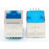 China Shielded RJ45 Vertical Mount Blue Housing Customized PIN Length For IP Camera factory