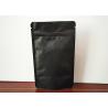 China Tea Coffee Food Upright Bag Top Zipper Polyester Film Black Aluminium Foil Packaging Bags factory