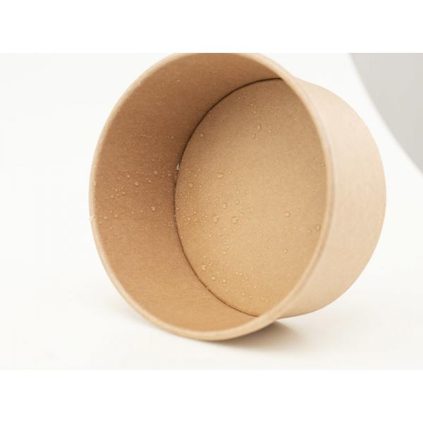 Quality Single Use Eco Friendly Round Kraft Paper Bowls Container Food Grade for sale