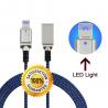 China LED Iphone Charging Cord Adapter Usb Ipad Rapid Charging Blue Color 8 Pin factory
