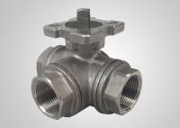 China Cast Steel 3-way Ball Valve Stainless Steel L-port T-port Anti-static factory