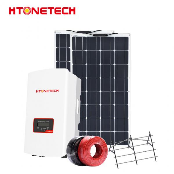 Quality Htonetech Solar Panel On Grid System Single Phase / Three Phase Inverter for sale