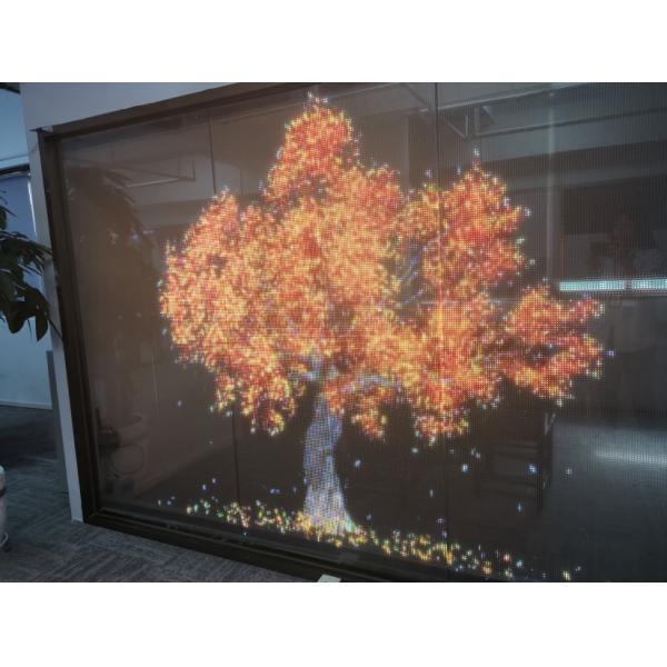 Quality RGB Color LED Transparent Screen Outdoor Transparent LED Display For Shop Windows for sale