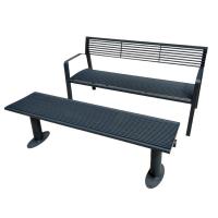 China ODM Outdoor Metal Benches Leisure Ways Black Cast Aluminum Bench factory