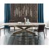 China Modern Metal Base Italian Style Marble Dining Table Set DA-T825 factory
