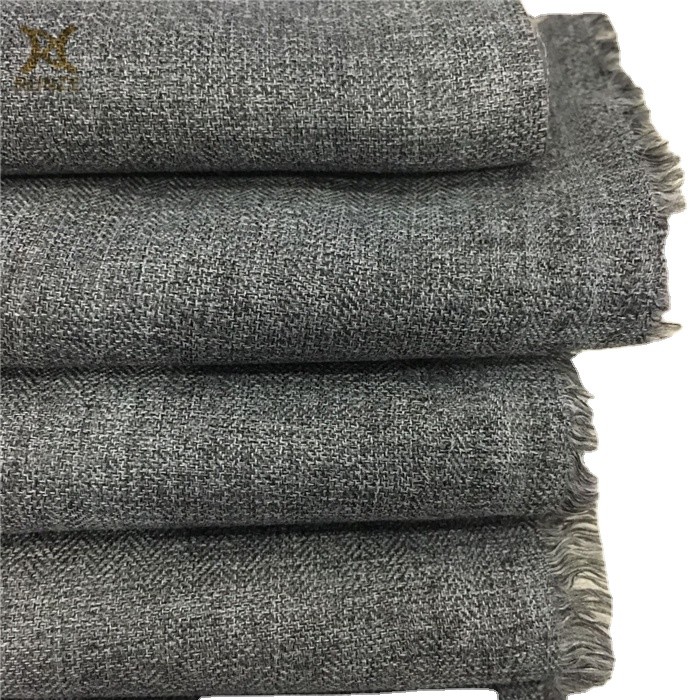China Blanket Wearable Pure 160D Polyester Cationic Herringbone Brushed Fabric Imitation Cashmere Fabric factory