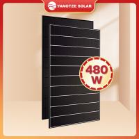 China Flexible Mono Facial Solar Panel All Black Shingle Roof Hook 480w factory