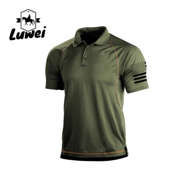 Quality Breathable Office Cotton Polo T Shirts Short Sleeved Wear Oversize Uniform for sale