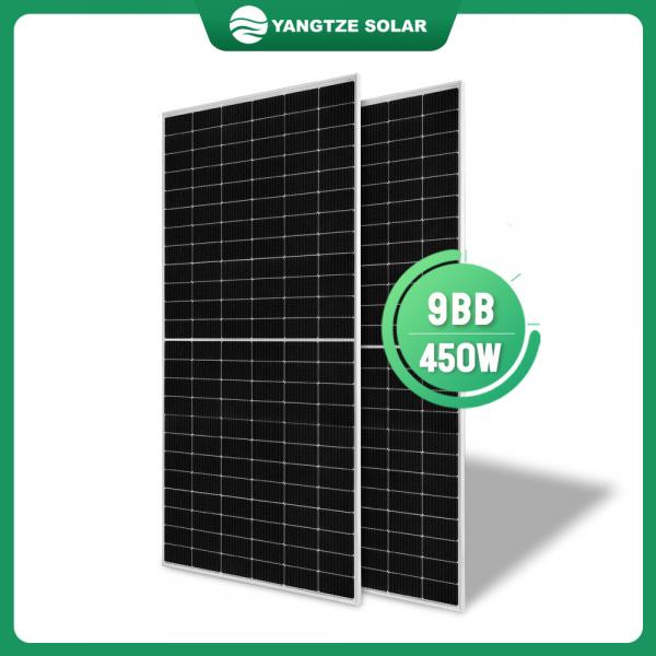 Quality 450W Commercial PV Mono Facial Solar Panel Sun Paneling Cell 5400Pa Snow Load for sale