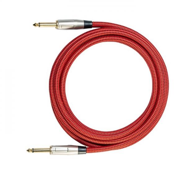 Quality Nylon Braided Instrument Patch Cable 1/4 Inch Acoustic Guitar Amp Cable for sale