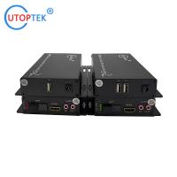 China 1Channel 1080P HDMI Video+Audio+USB KVM over fiber optical extender Single Fiber 20km video fiber transmitter receiver factory