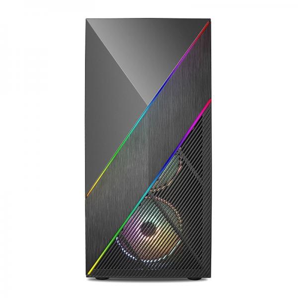 Quality Artshow - PC Mid Tower Case Irregular and Mesh Front Panel with ARGB LED Strip for sale
