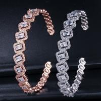China AAA+ Elegant Square CZ Bracelets Zircon Tennis charm Bracelets & bangles CZ Bracelets & bangle Wedding Jewelry factory