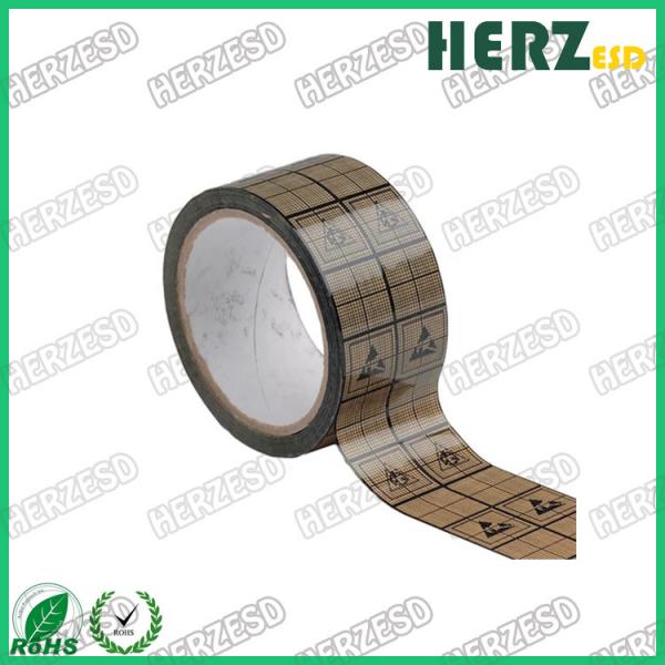 Quality Width 3-960mm Anti Static Tape , ESD Conductive Tape Black Grid Transparent Film for sale
