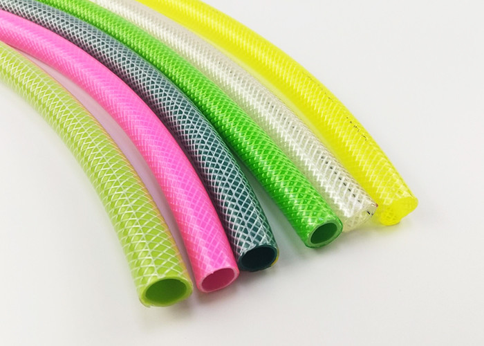 China Multiple Color Selection Braided Pipe 1 Inch PVC Flexible  Garden Hose factory