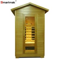 Quality Smartmak Customized Cedar Outdoor Dry Sauna 1 Person Small Garden Sauna for sale