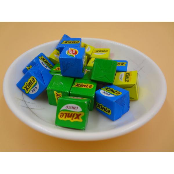 Quality Large Sugar Cubes / Cube Shaped Candy Crispy Feeling Green Snack Foods for sale