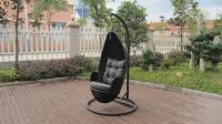 China Aluminum Frame And Black Rattan Swing Chair For Outdoor Garden factory