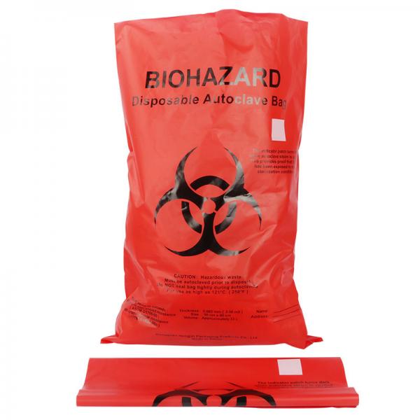 Quality PP HDPE LDPE Biohazard Plastic Bags For Hospital Medical Waste for sale