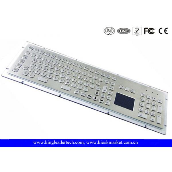 Quality Customizable Industrial Keyboard With Touchpad Stainless Steel Vandal Proof for sale