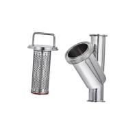 China Sanitary Stainless Steel Y Type Water Filter with Dis Standard Clamped Connection End factory