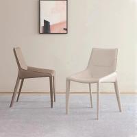 China Lux Leather White Metal Italian Style Dining Chairs Comfortable factory