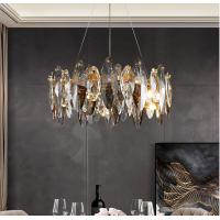 China 80cm Adjustbale Wire Iron Crystal Chandelier Smoked Crystal Ceiling Light ISO9001 240V factory