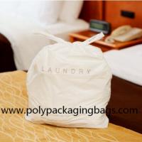 China Biodegradable LDPE Plastic Laundry Bag With Cotton String Rope factory