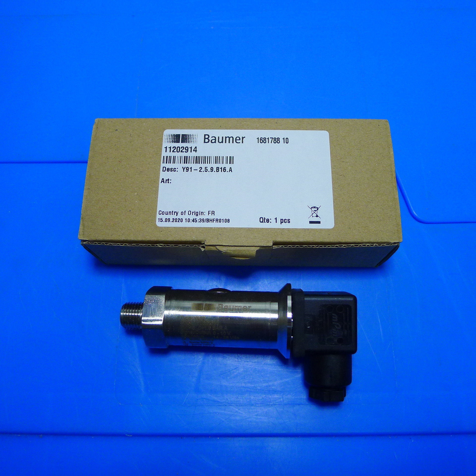 Buy cheap BAUMER Pressure Sensor/Pressure Transmitter Y91-2.5.9.B16.A For Solar Cell from wholesalers
