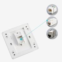 China Dual Port RJ11 RJ45 Telephone Network Modular Jack Cat5E Quick Clamp For Wall Socket Outlet factory
