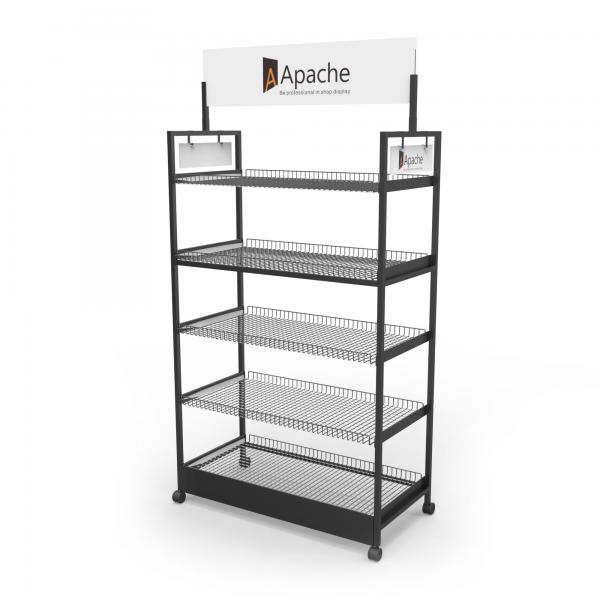 Quality Q235 Retail Wire Display Racks Metal Free Standing Wire Display Racks With for sale