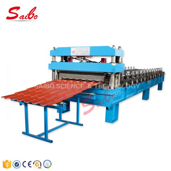 Quality Chain Drive Color Steel Tile Forming Machine , Roof Sheet Making Machine for sale