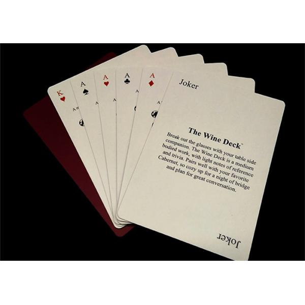 Quality Jumbo Index Custom Poker Playing Cards / Adult Playing Cards with 2 Sides Printing for sale
