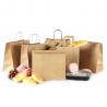 China SGS Flexo Printed Brown Kraft Carrying Shopping Bags With Handles factory