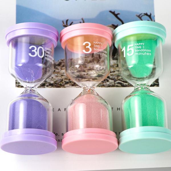 Quality Decoration Small Hourglass Shower Timer Green Blue Purpel Pink Color for sale