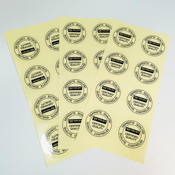 Quality Clear Vinyl BOPP Adhesive Label Stickers Flexo PET Film Self Adhesive Synthetic for sale