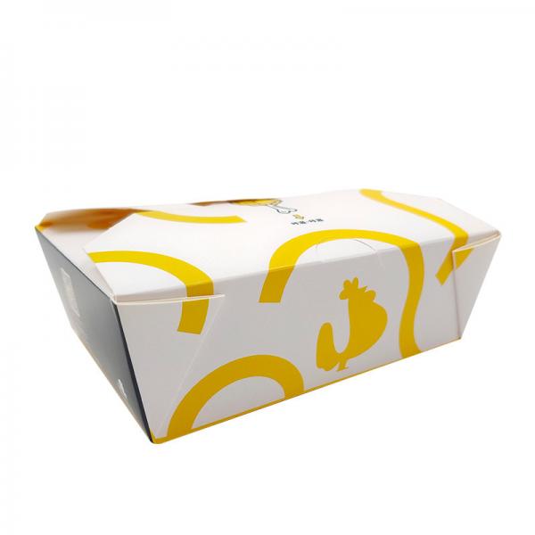 Quality Anti Dirty Greaseproof Food Container Paper Box Rectangle Shape For Restaurant for sale