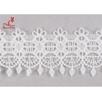 Quality Fancy 5cm Fancy Water Soluble Flat Lace Trim With Embroidered Patterns For for sale