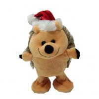 China 5.91in 15cm Christmas Reindeer Stuffed Animal Hedgehog Dog Toy Walking BSCI factory