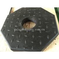 China Outside use black pole rubber pedestal / octagon crumb rubber base support factory