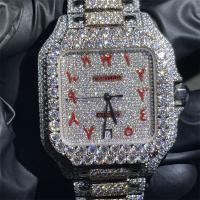 Quality Round Brilliant Cut Moissanite Watch Bust Down Watch Mens Iced Out for sale