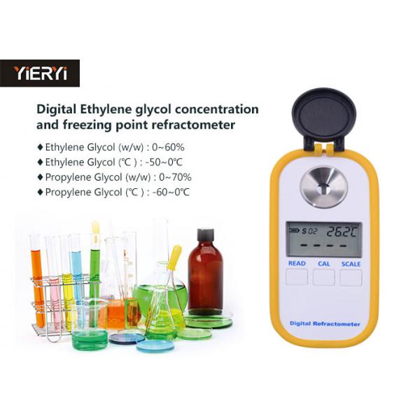 Quality 0-60% Propylene Glycol Refractometer Soft Rubber Eyepiece For Comfortable Viewing for sale