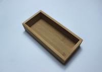 China Handmade Natural Color Packaging Bamboo Gift Box , Bamboo Wood Box With Hinged Lid factory