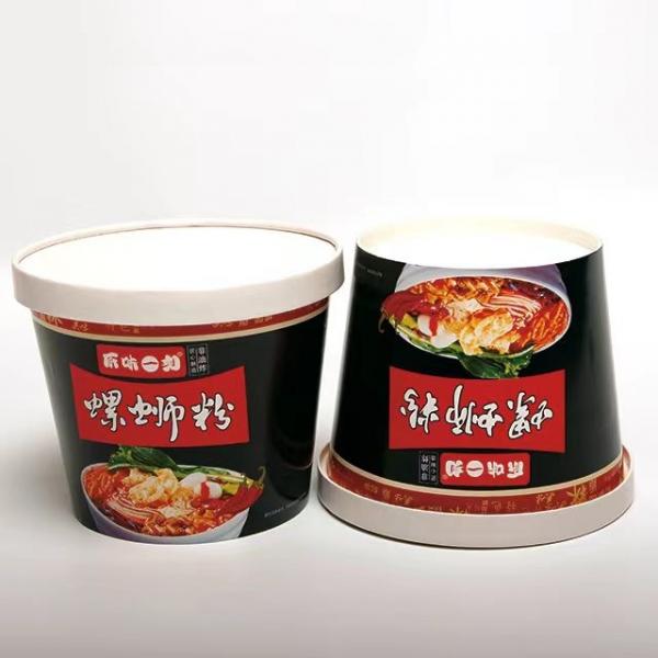Quality Custom Printed Noodle Paper Cup 32oz Disposable Food Packaging Bowl With Lid for sale