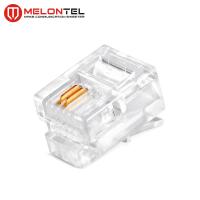 China MT-5050 RJ11 Modular Plug Gold Plated 4P2C RJ11 Cat3 Male Plug For Telephone Outlet factory
