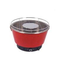 China 35X24.5CM Portable Outdoor Red Metal Steel Charcoal BBQ Grill With Adjustable Ventilation factory