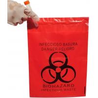 China LDPE Stick On Biohazard Disposal Bags , Medical Waste Disposal Bags factory