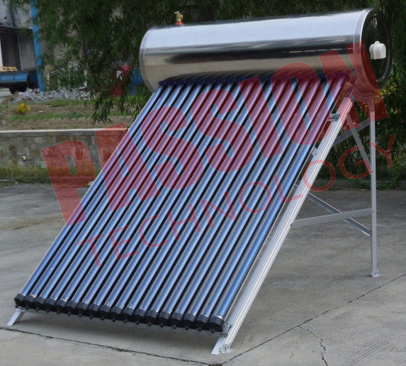 Quality Simple Structure Heat Pipe Solar Water Heater With Copper Heat Tube 6 Bar for sale